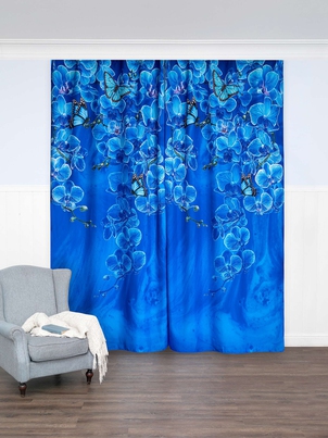 Комплект штор Синие орхидеи