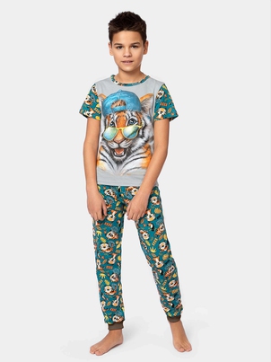 Пижама с футболкой Тигрята 8-14 лет Мальчик тигрёнок