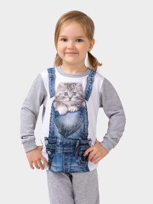 Пижама Котики 3-8 лет Котёнок в кармане