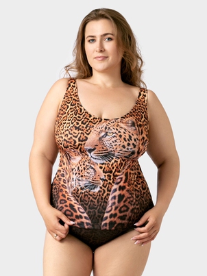 Купальник женский раздельный PLUS size Леопарды