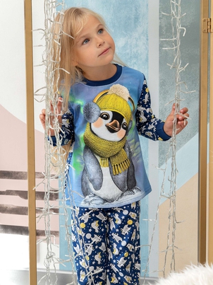 Пижама Мишки 3-8 лет Пингвин в шапочке